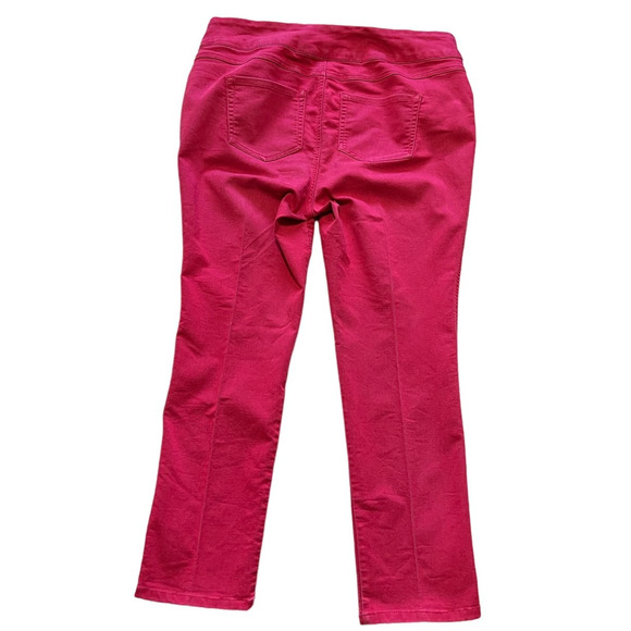 Intro Pink Pull On No Fly Hot Pink Skinny Jeans, Size 16W - Picture 2 of 9